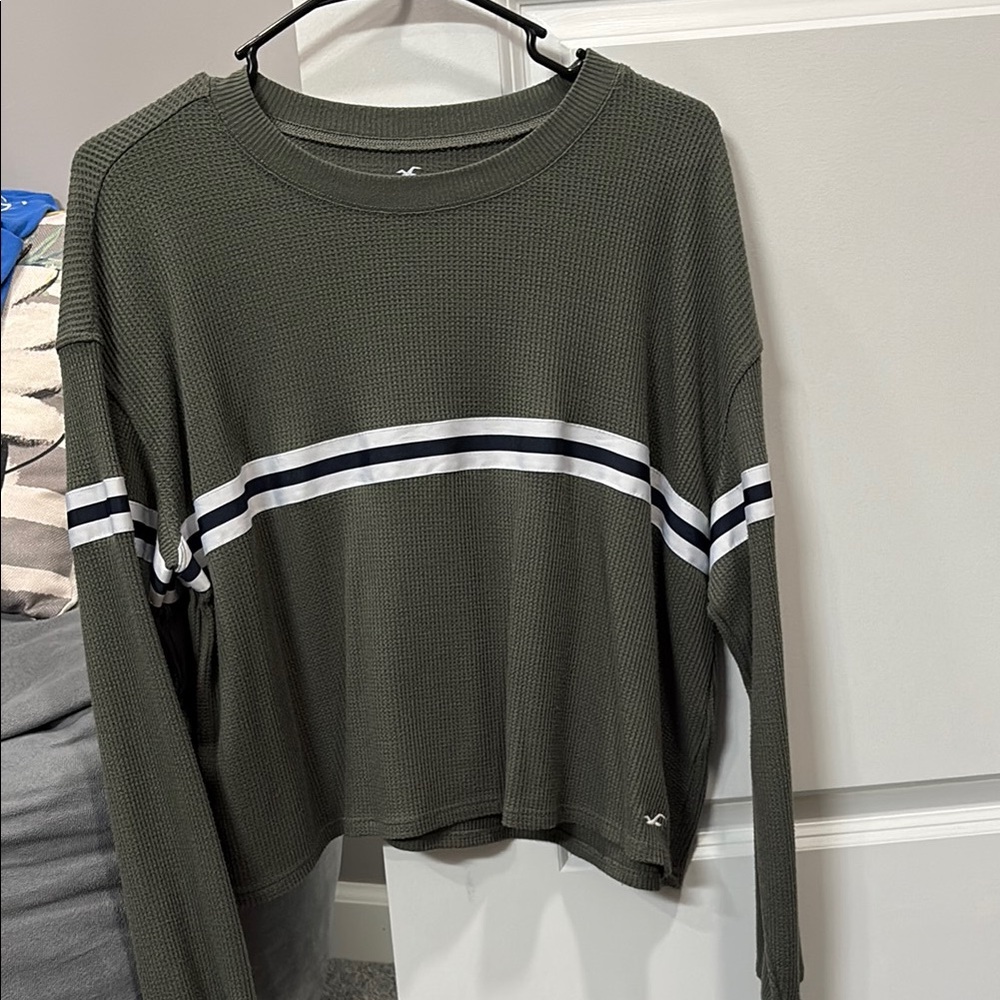 Hollister Olive Green Long Sleeve Top